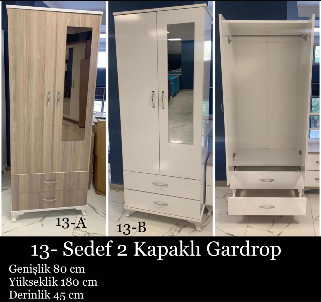 SEDEF 2 KAPAKLI GARDROP