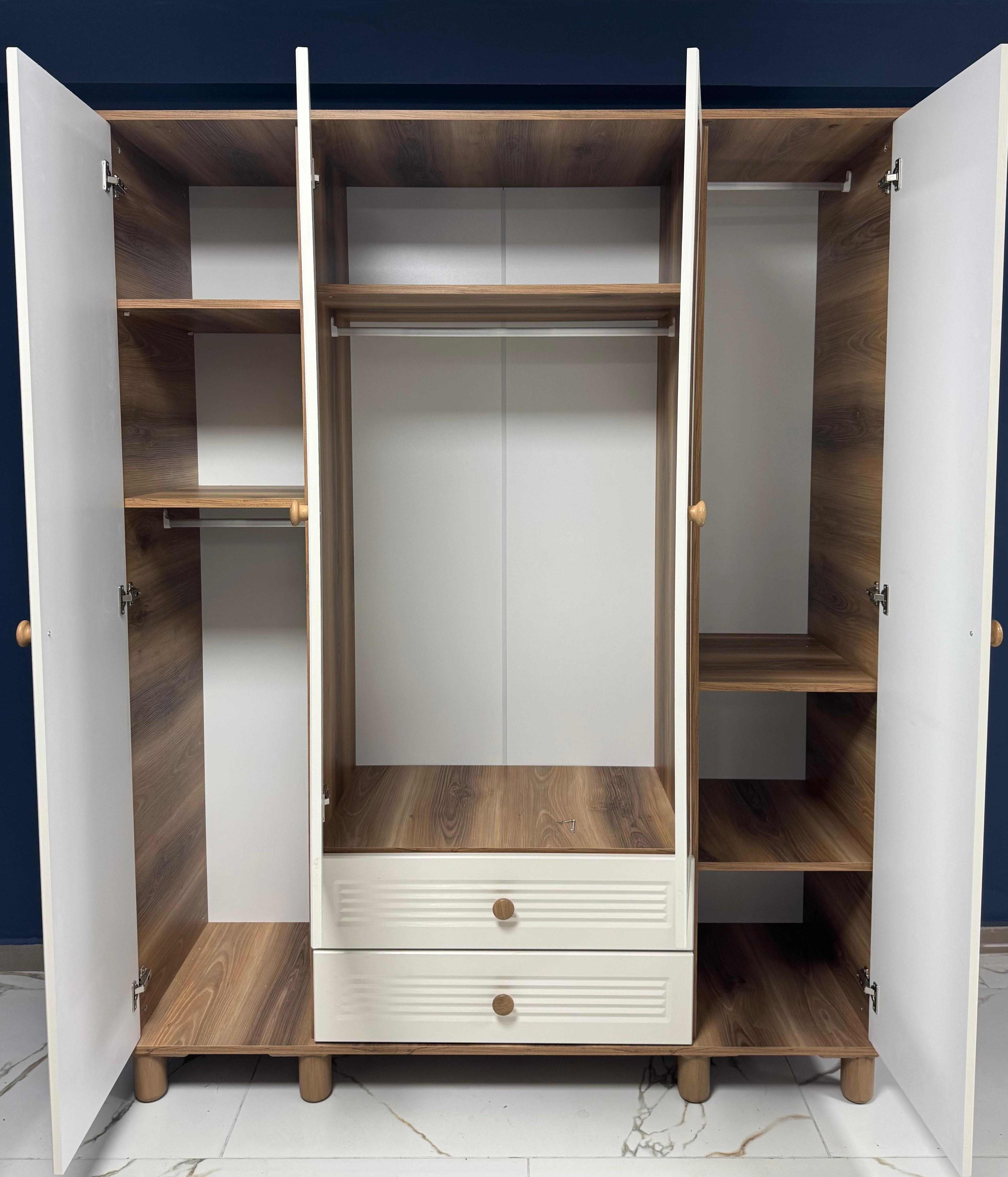 ZÜMRÜT 4 KAPAKLI MDF GARDROP
