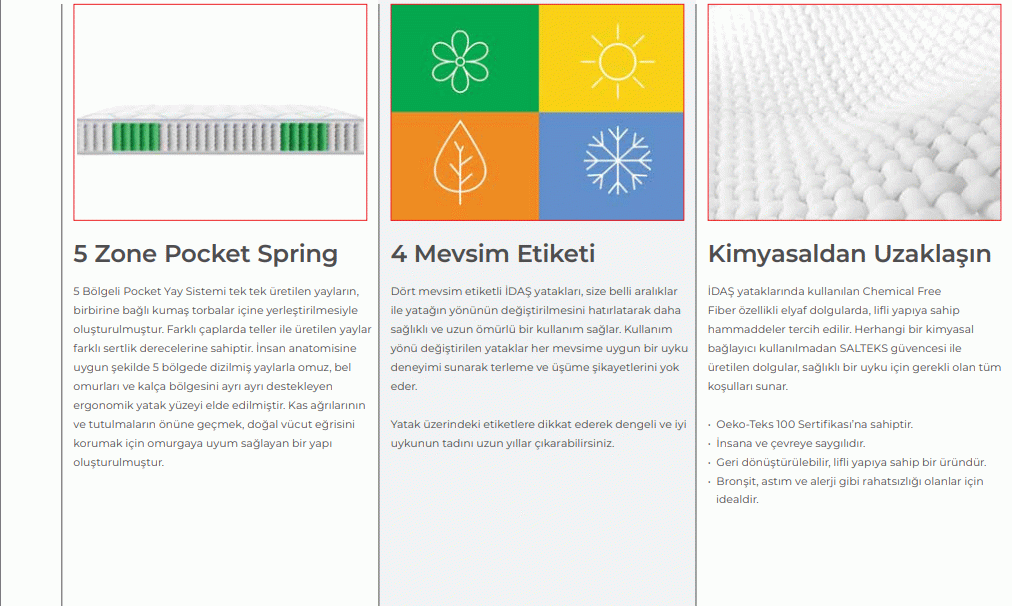 150X200 İDAŞ YATAK