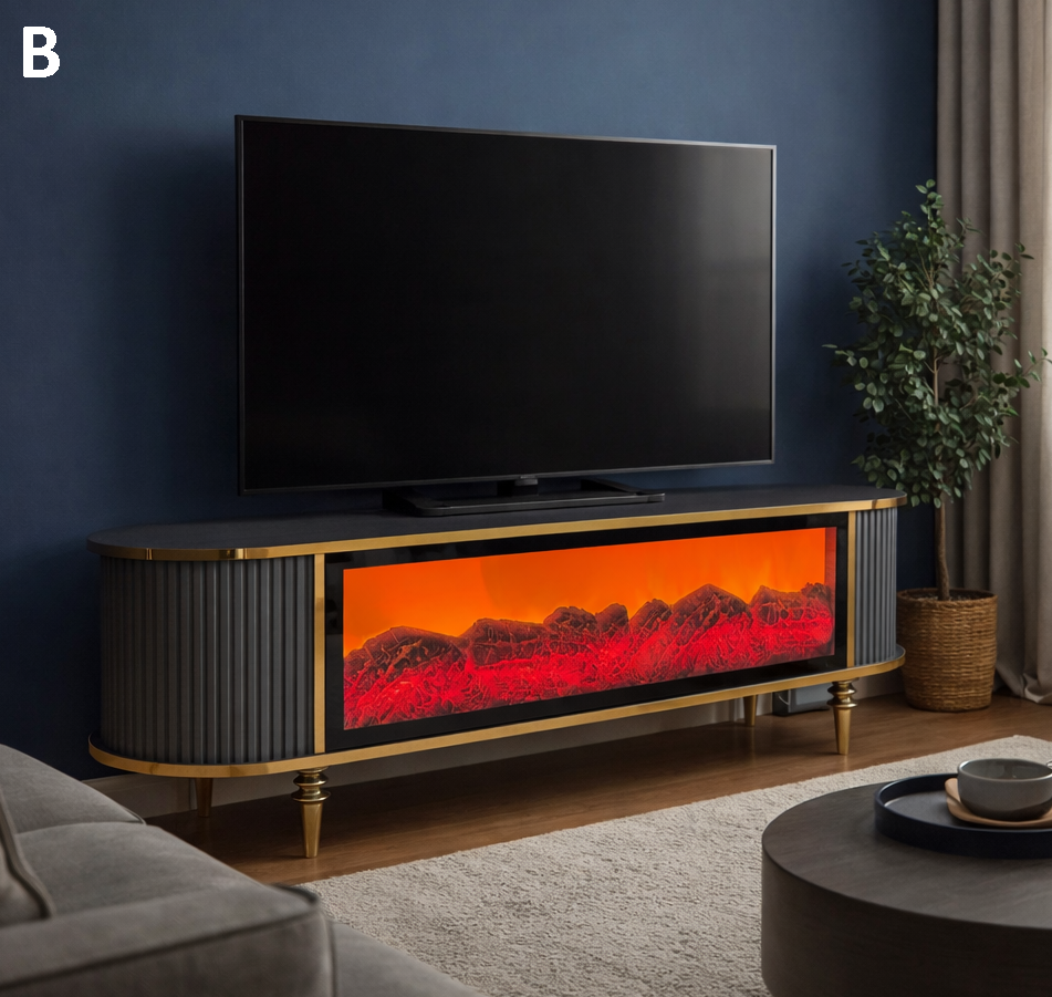 CTZ ŞÖMİNELİ TV SEHPASI