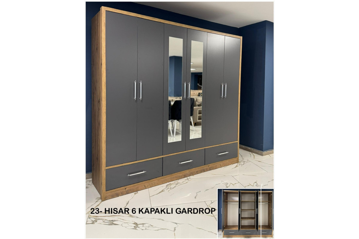 HİSAR 6 KAPAKLI GARDROP